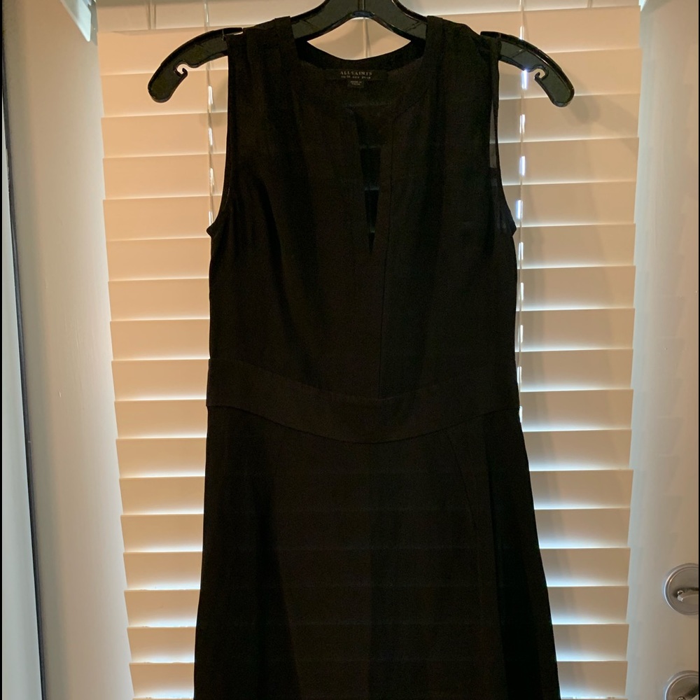 Allsaints Black Sleeveless Mini Dress